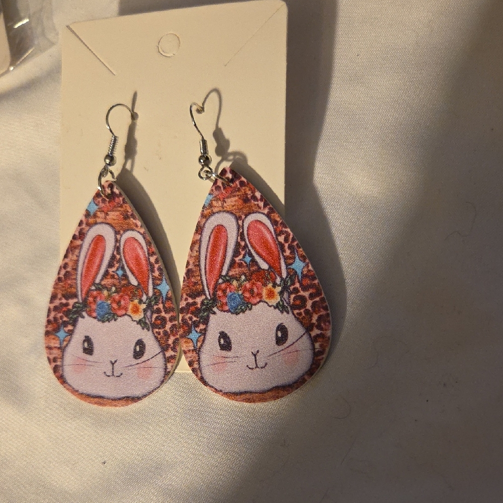 Cute Bunny Teardrop Earrings